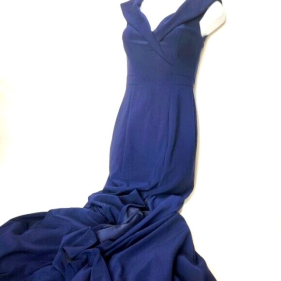 Aqua Bloomingdales Size 0 Off Shoulder Gown Dress - Picture 13 of 15